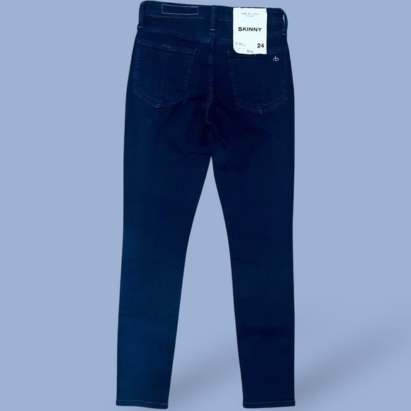 NWT Rag & Bone ‘Cate’ Mid-Rise Ankle Length Skinny Jean in “Oxford” Wash Size 24 - Picture 9 of 16